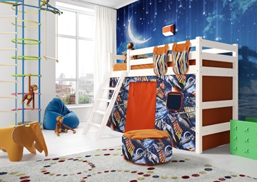 Детская кровать-чердак Соня, Вариант 6 Белый в Грозном