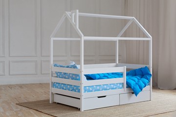 Детская кровать для девочки Домик с ящиками, цвет белый в Грозном
