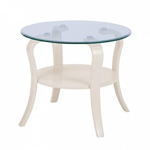 Стеклянный столик в зал Аннет с каркасом цвета Бежевый в Грозном
