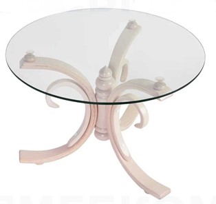 Стеклянный столик в гостиную СЖ 5 беленый дуб/стекло в Грозном