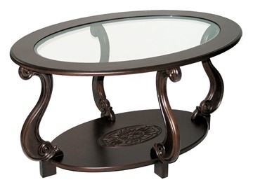 Стеклянный столик Овация-С, темно-коричневый в Грозном