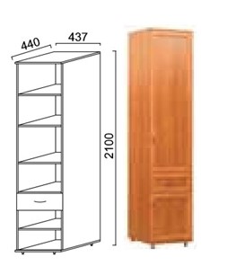 Шкаф двухдверный Александра-1, ПР-4, шимо светлый, МДФ с кожзамом в Грозном