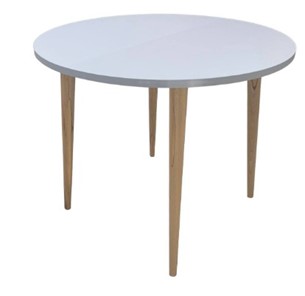 Кухонный раздвижной круглый стол Creo-line Серый камень 90*90 см ЛДСП в Грозном