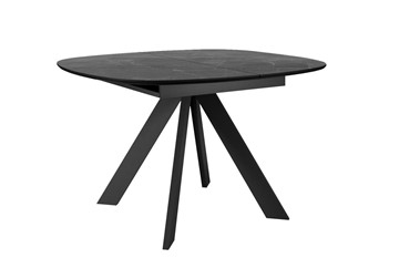 Керамический обеденный стол DikLine BK100 Керамика Черный мрамор/подстолье черное/опоры черные в Грозном