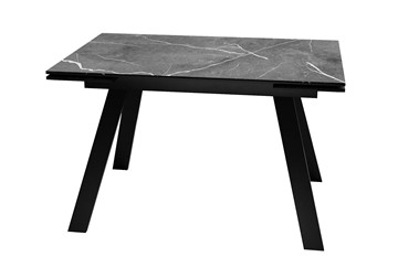 Керамический кухонный стол DikLine DKL140 Керамика Черный мрамор/опоры черные (2 уп.) в Грозном