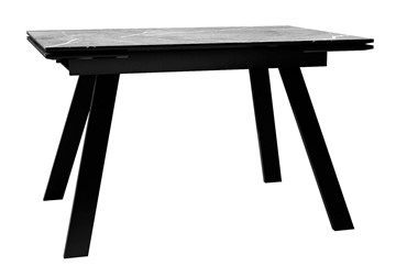 Керамический стол DikLine DKL140 Керамика Серый мрамор/опоры черные (2 уп.) в Грозном