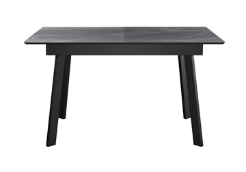 Раздвижной стол DikLine SKH125 Керамика Серый мрамор/подстолье черное/опоры черные (2 уп.) в Грозном