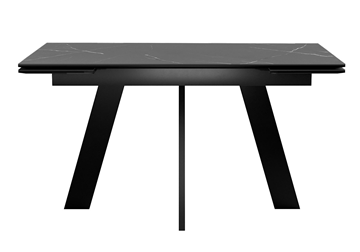 Раздвижной стол DikLine SKM140 Керамика Черный мрамор/подстолье черное/опоры черные (2 уп.) в Грозном