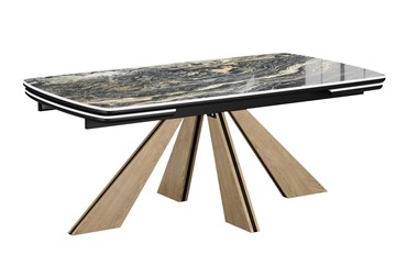 Раскладной стол DikLine SKP180 Керамика Amadeus/подстолье черное/опоры дуб монтана (2 уп.) в Грозном