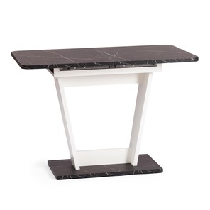 Раскладной стол FOX, ЛДСП, 68.6x110-145x75 см, Мрамор черный/Белый, арт.21177 в Грозном