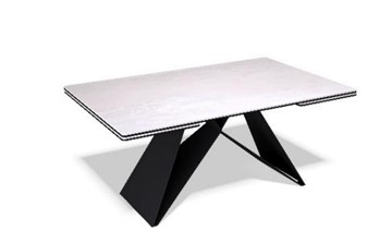 Керамический обеденный стол KB1400, черный/керамика белая в Грозном
