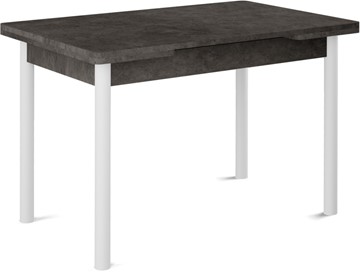 Раздвижной стол Кубика Милан-2 EVO, ноги белые, серый камень в Грозном