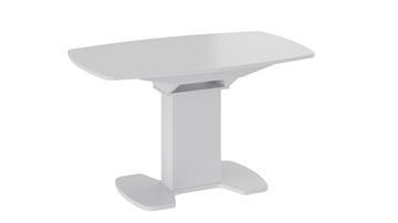 Стол со стеклянной столешницей Портофино (СМ(ТД)-105.02.11(1)), цвет Белый глянец/Стекло белое в Грозном
