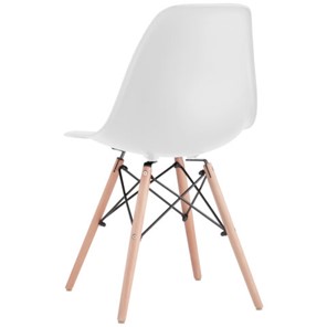 Комплект обеденных стульев 4 шт. BRABIX "Eames CF-010", пластик белый, опоры дерево/металл, 532630, 2033A в Грозном