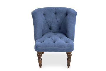 Мягкое кресло Brendoss Бриджит синий ножки коричневые в Грозном