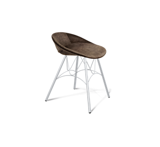 Обеденный стул SHT-ST19-SF1 / SHT-S100 (кофейный трюфель/хром лак) в Грозном