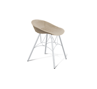 Обеденный стул SHT-ST19-SF1 / SHT-S100 (ванильный крем/хром лак) в Грозном