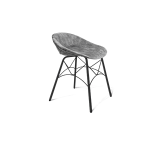 Обеденный стул SHT-ST19-SF1 / SHT-S107 (дымный/черный муар) в Грозном