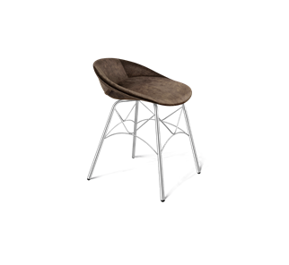 Обеденный стул SHT-ST19-SF1 / SHT-S107 (кофейный трюфель/хром лак) в Грозном