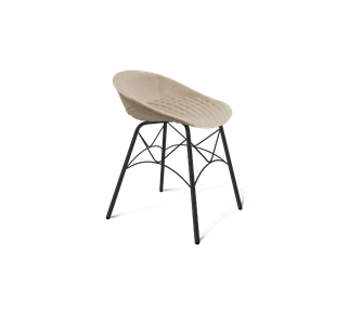 Обеденный стул SHT-ST19-SF1 / SHT-S107 (ванильный крем/черный муар) в Грозном