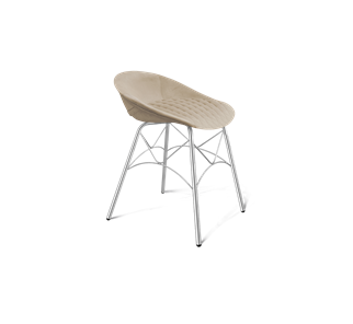 Обеденный стул SHT-ST19-SF1 / SHT-S107 (ванильный крем/хром лак) в Грозном