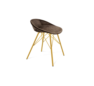 Обеденный стул SHT-ST19-SF1 / SHT-S37 (кофейный трюфель/золото) в Грозном