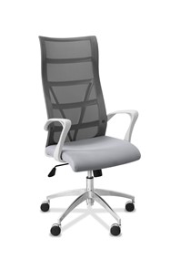 Офисное кресло Топ X белый каркас, сетка/ткань TW / серая/ серая в Грозном