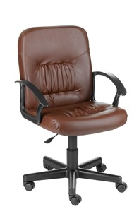 Кресло офисное Чат кожзам коричневый в Грозном