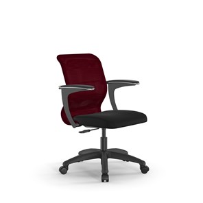 Кресло компьютерное SU-M-4/подл.160/осн.005 бордовый/черный в Грозном