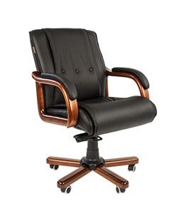 Офисное кресло CHAIRMAN 653M кожа черная в Грозном