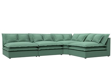 Угловой диван Лига-040, Амур зеленый (рогожка) в Грозном