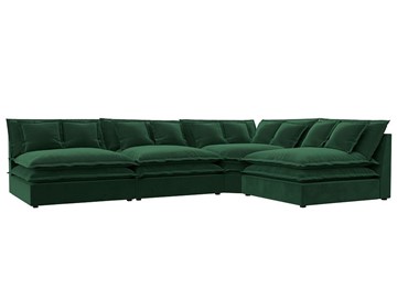Угловой диван Лига-040, Зеленый (велюр) в Грозном