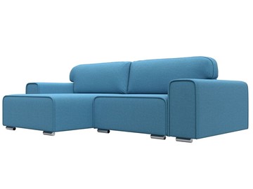 Угловой диван с оттоманкой Лига-029, Амур голубой (Рогожка) в Грозном