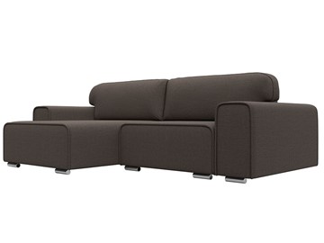 Угловой диван с оттоманкой Лига-029, Амур коричневый (Рогожка) в Грозном