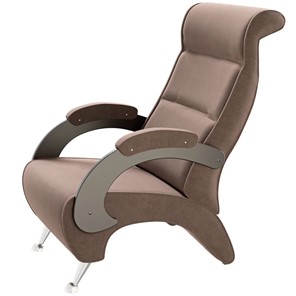 Кресло Деметрио 9Д (каркас венге, м/э коричневый) в Грозном