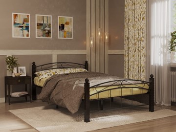 Спальная кровать Гарда 15, 140х200, черная в Грозном