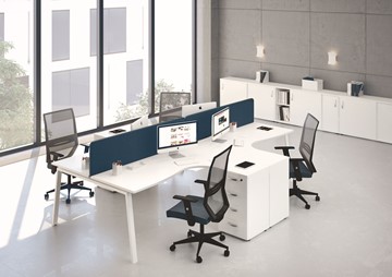 Набор мебели в офис А4 (металлокаркас TRE) белый премиум / металлокаркас белый в Грозном