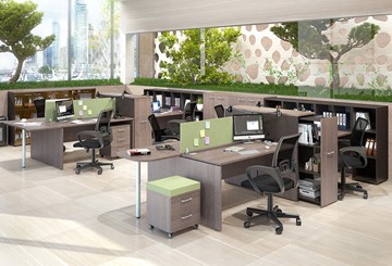 Набор мебели в офис Skyland Xten для двух сотрудников с тумбочками в Грозном