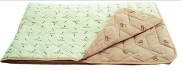 Одеяло «Зима-Лето», ткань: тик, материалы: бамбук/верблюжья шерсть в Грозном