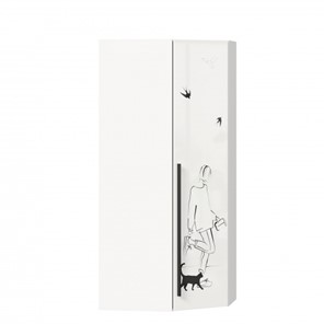 Угловой распашной шкаф Джоли 45 ЛД 535.030, Серый шелк в Грозном