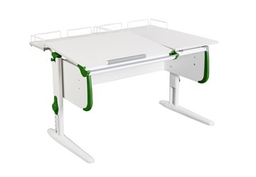 Детский стол-трансформер 1/75-40 (СУТ.25) + Polka_z 1/600 (2шт) белый/серый/Зеленый в Грозном