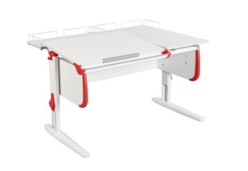 Растущий стол Дэми 1/75-40 (СУТ.25) + Polka_z 1/600 (2шт) белый/серый/Красный в Грозном