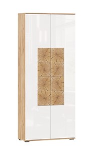 Шкаф двухстворчатый Фиджи с декоративными накладками 659.310, Дуб Золотой/Белый в Грозном