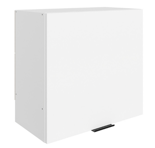 Шкаф навесной Стоун L600 Н566 (1 дв. гл.) (белый/джелато софттач) в Грозном