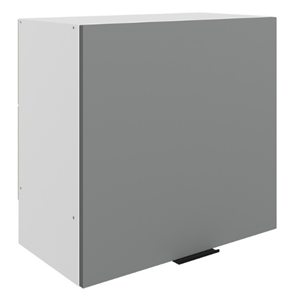 Кухонный навесной шкаф Стоун L600 Н566 (1 дв. гл.) (белый/оникс софттач) в Грозном