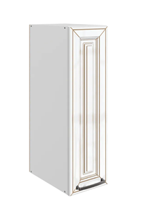 Кухонный шкаф Атланта L200 H720 (1 дв. гл.) эмаль (белый/белый глянец патина золото) в Грозном