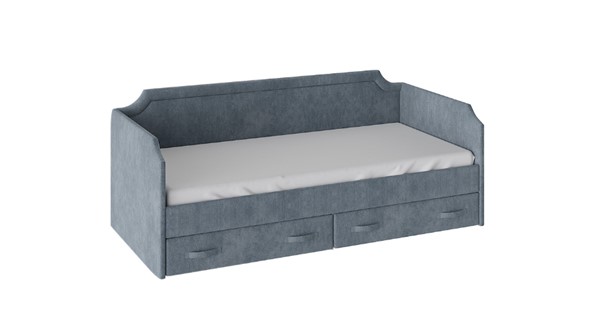 Кровать в детскую Кантри Тип 1, ТД-308.12.02 (Замша синяя) в Грозном - изображение
