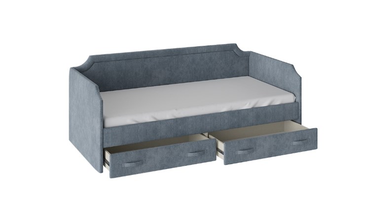 Кровать в детскую Кантри Тип 1, ТД-308.12.02 (Замша синяя) в Грозном - изображение 1