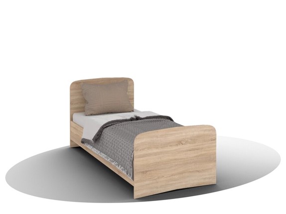 Кровать детская  ВЕГА Кровать Кр-08 900 с плоским основанием (Сонома) в Грозном - изображение
