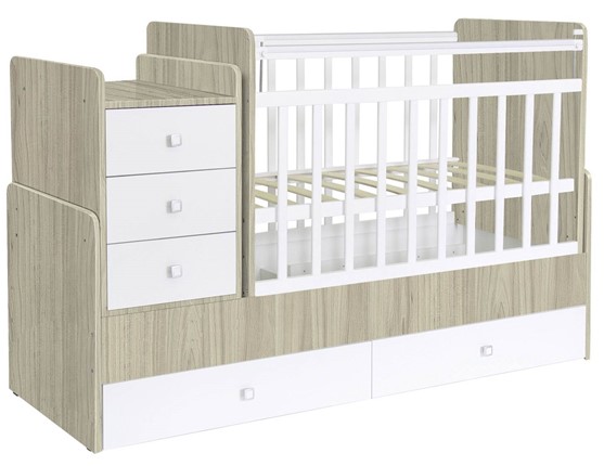 Кровать детская Фея 1100 Вяз-белый в Грозном - изображение